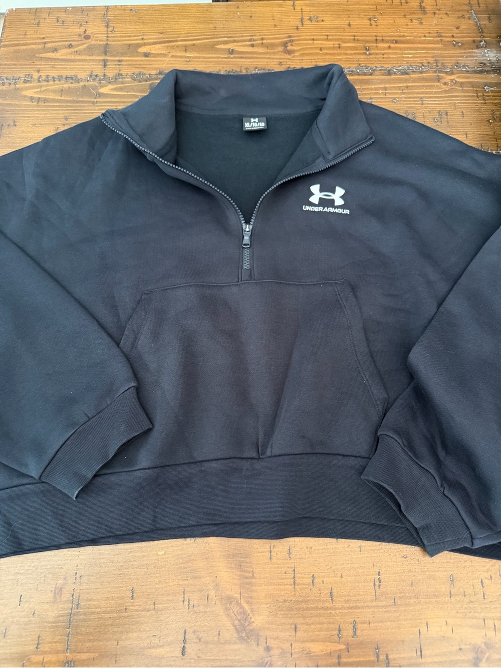 Under Armour Men’s Black Half-Zip Pullover with Logo